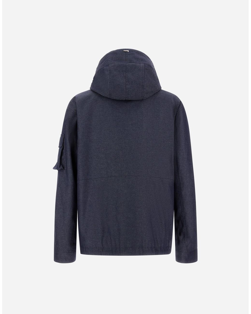 Herno Blue Denim-Effect Cotton Jacket for men