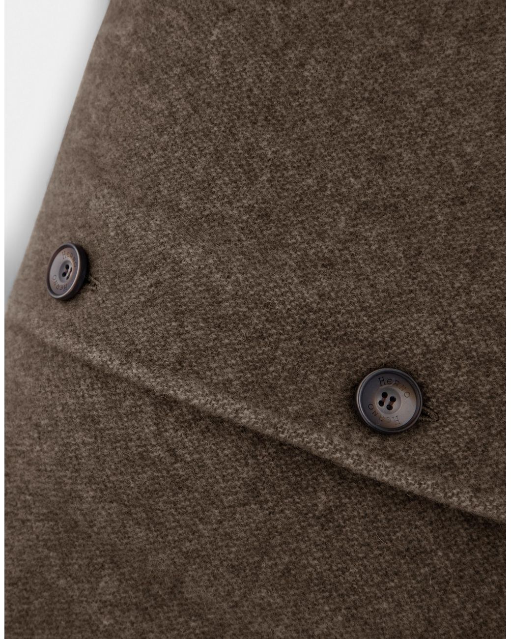 Herno Brown Habita Wool And Cashmere Cushion
