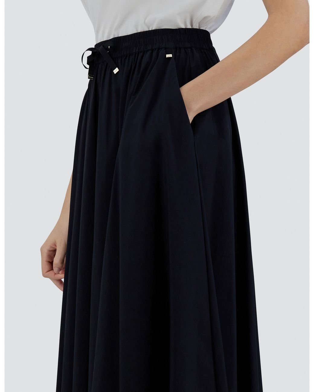 Herno Black Light Nylon Stretch Skirt