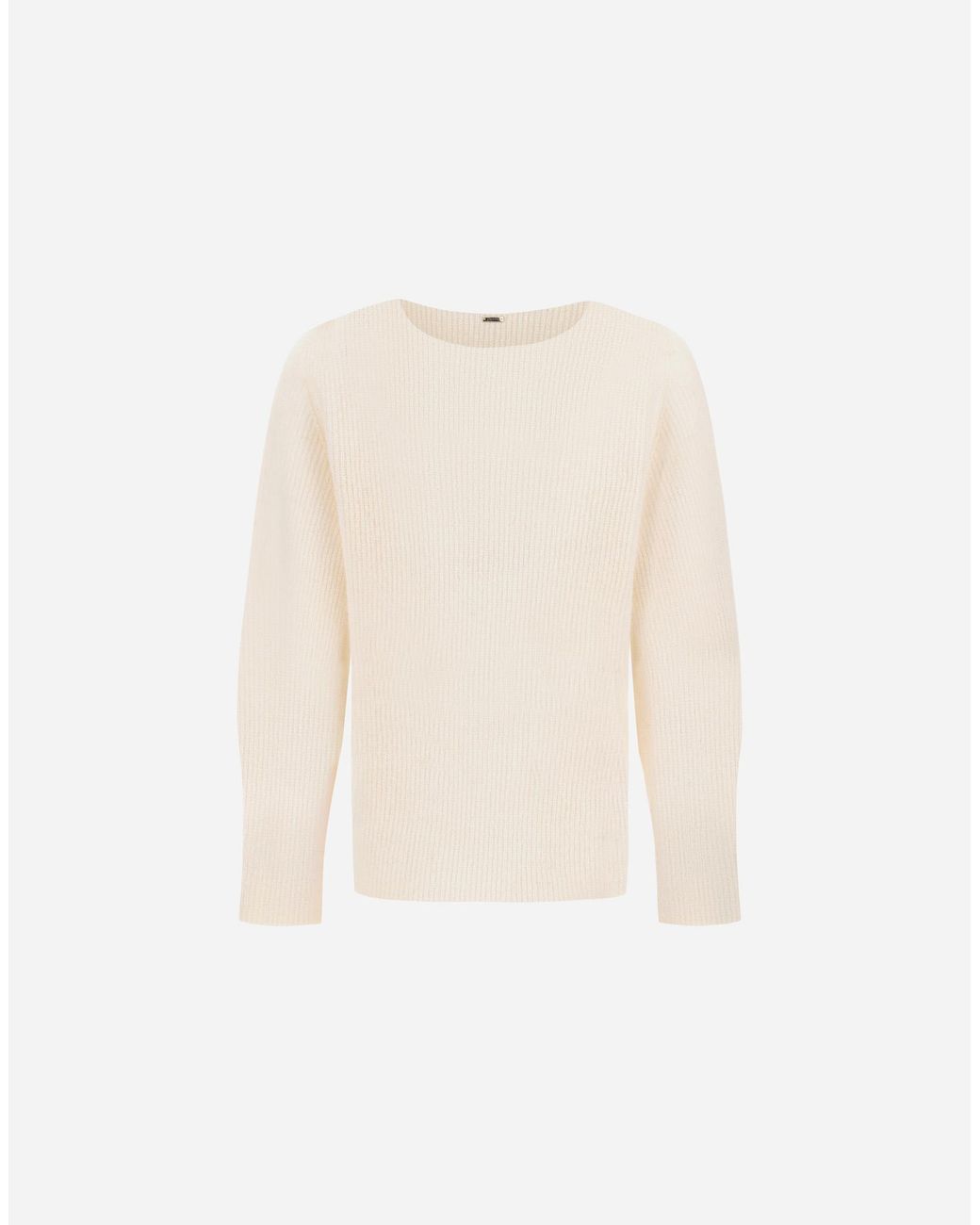 Herno White Alpaca And Wool Stocking-Stitch Jumper