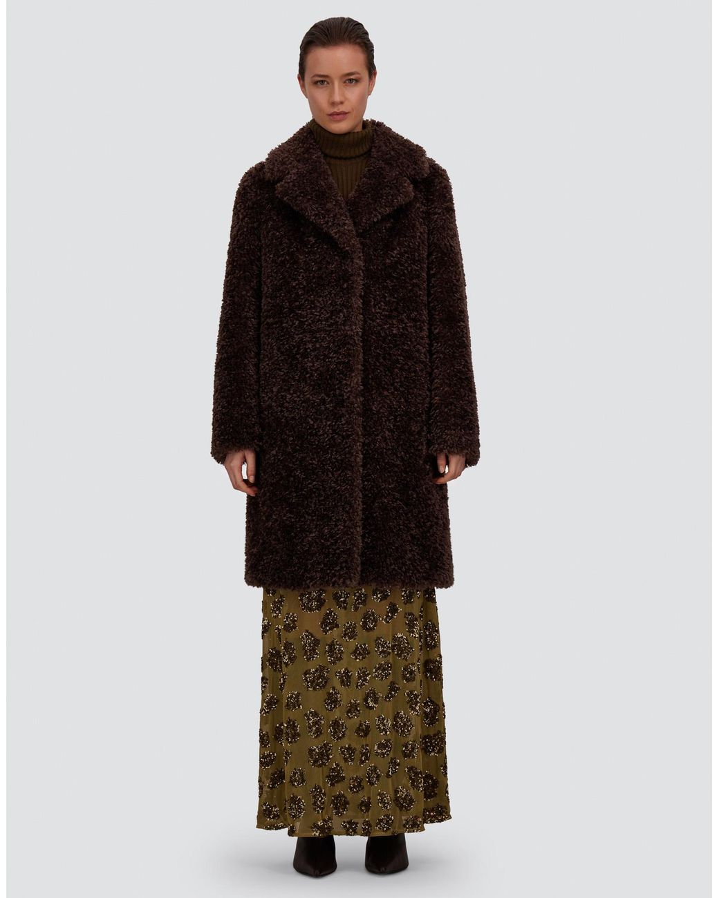 Herno Metallic Sequinned Mesh Skirt