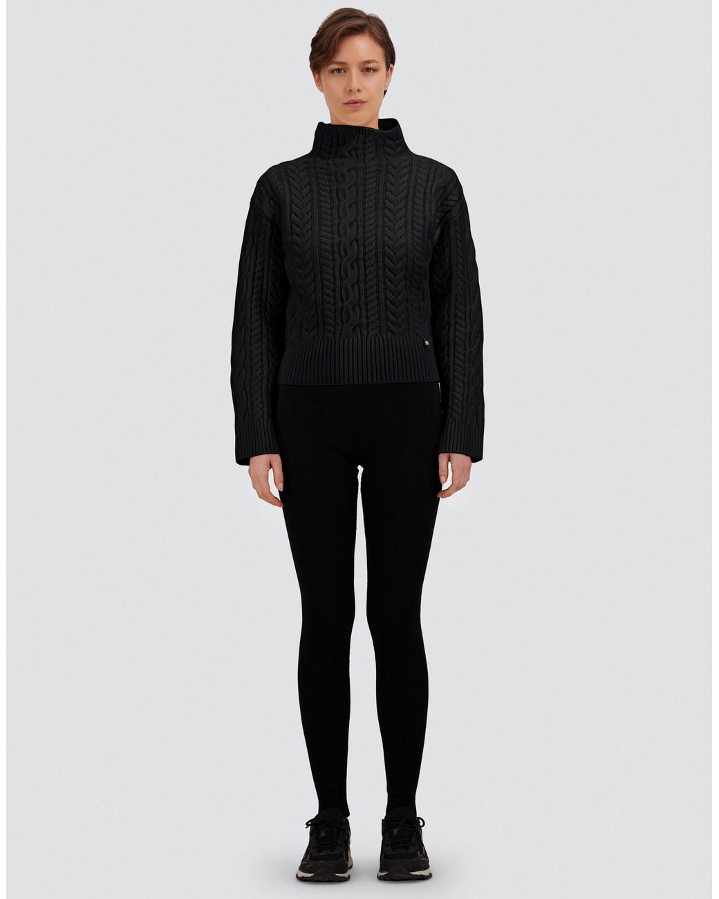 Herno Black Cable-Knit Wool Jumper