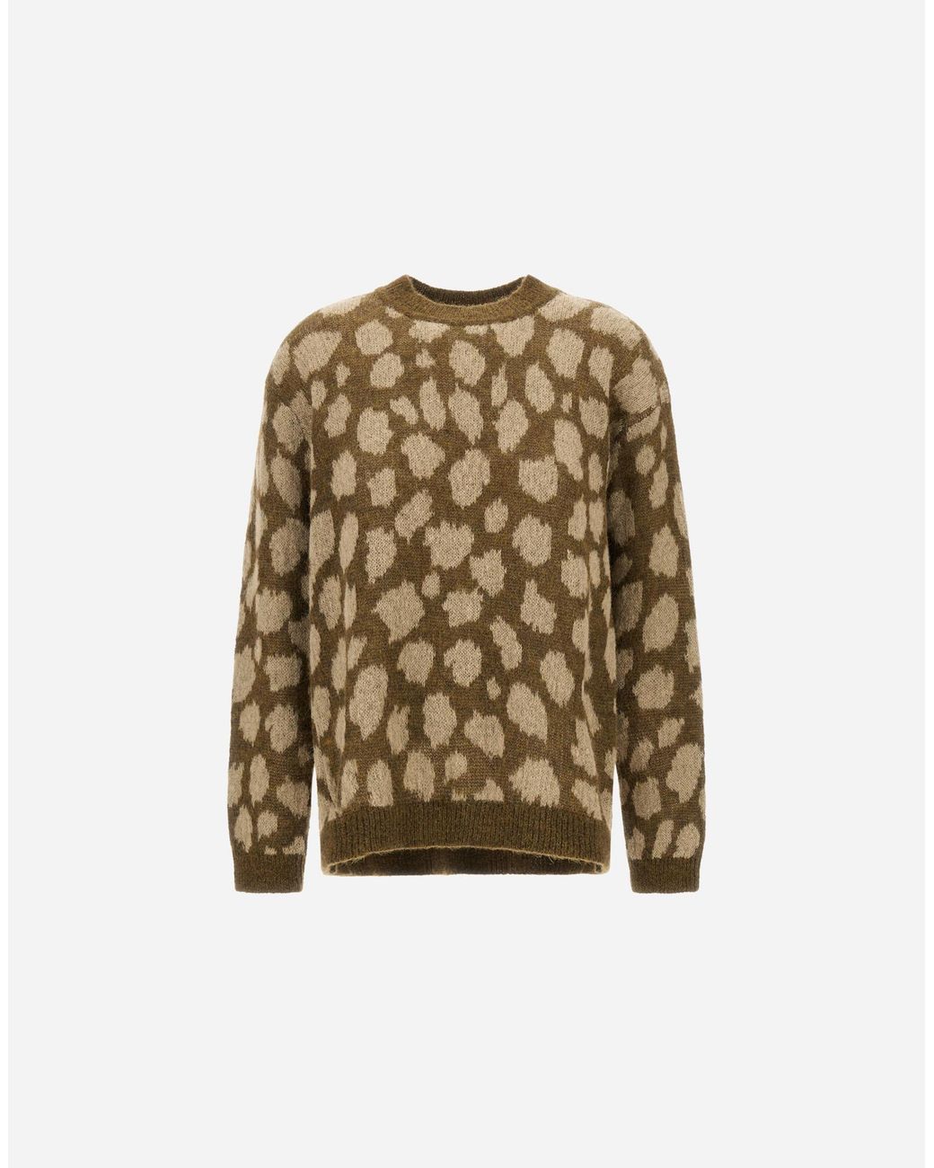 Herno Natural Alpaca Jacquard Jumper With Animal Print