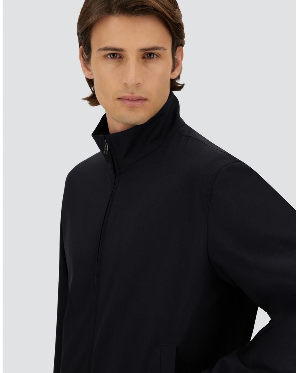 Herno Blue Jacket With Zip for men
