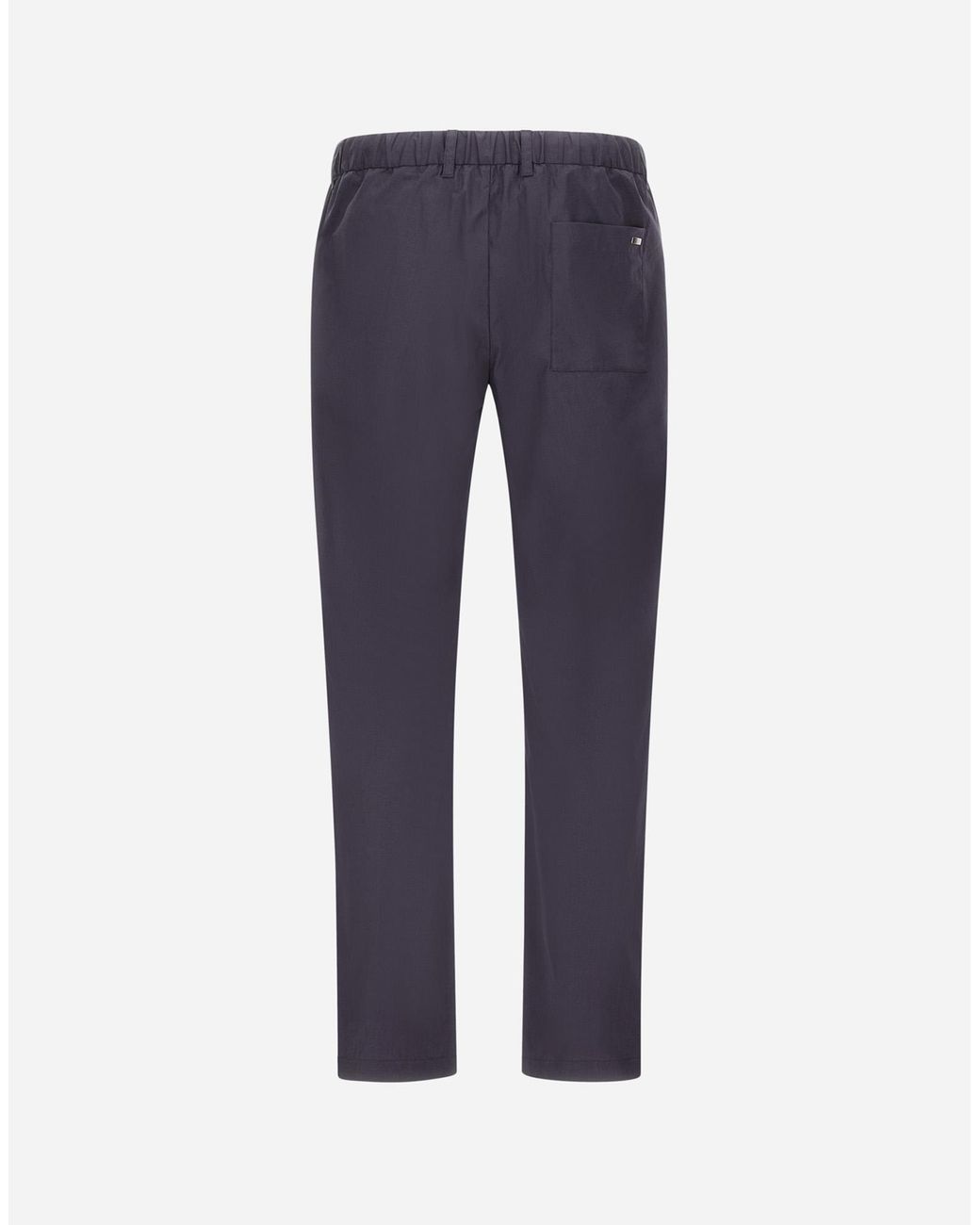 Herno Blue Light Cotton Stretch Trousers for men