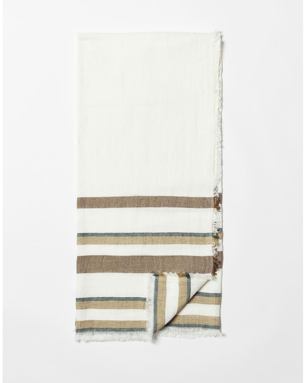Herno White Large Cotton And Linen Tablecloth