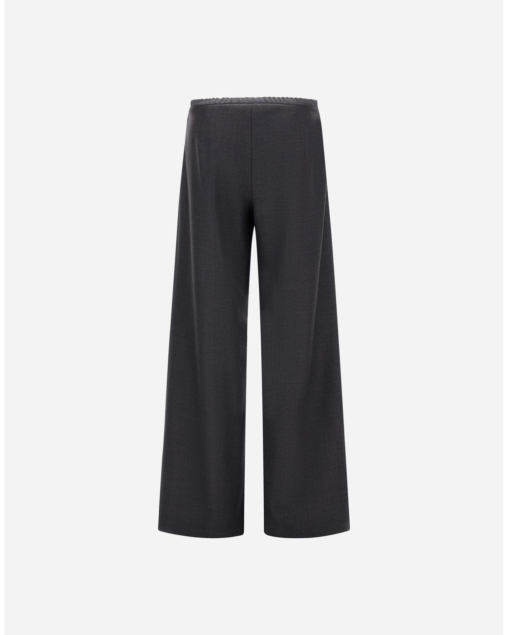 Herno Blue Wool Gabardine Trousers