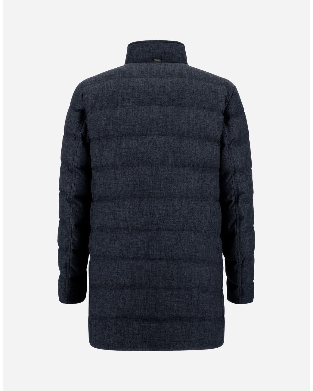 Herno Blue Wool-Blend, Viscose And Suede-Effect Carcoat for men