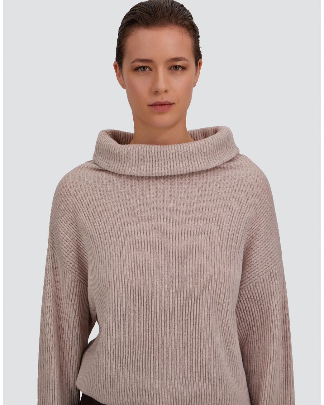 Herno Pink Ribbed Cashmere Jumper