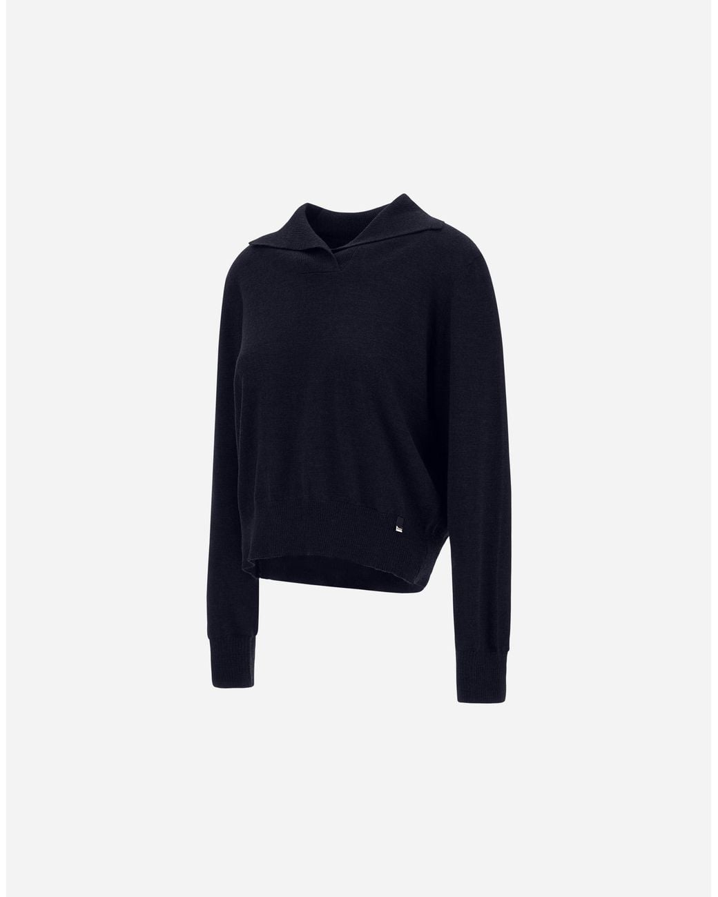 Herno Blue Stocking Stitch Wool Jumper