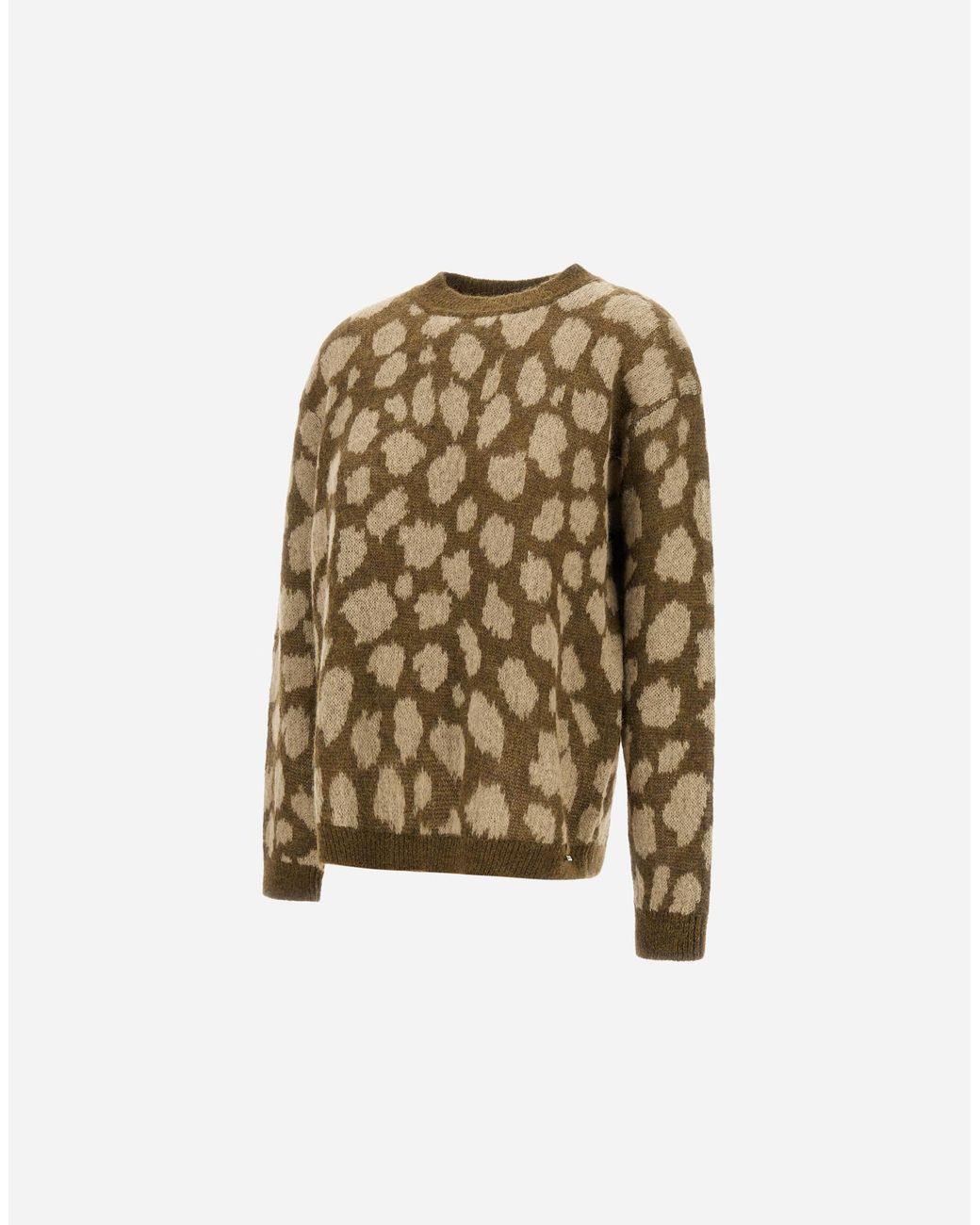 Herno Natural Alpaca Jacquard Jumper With Animal Print