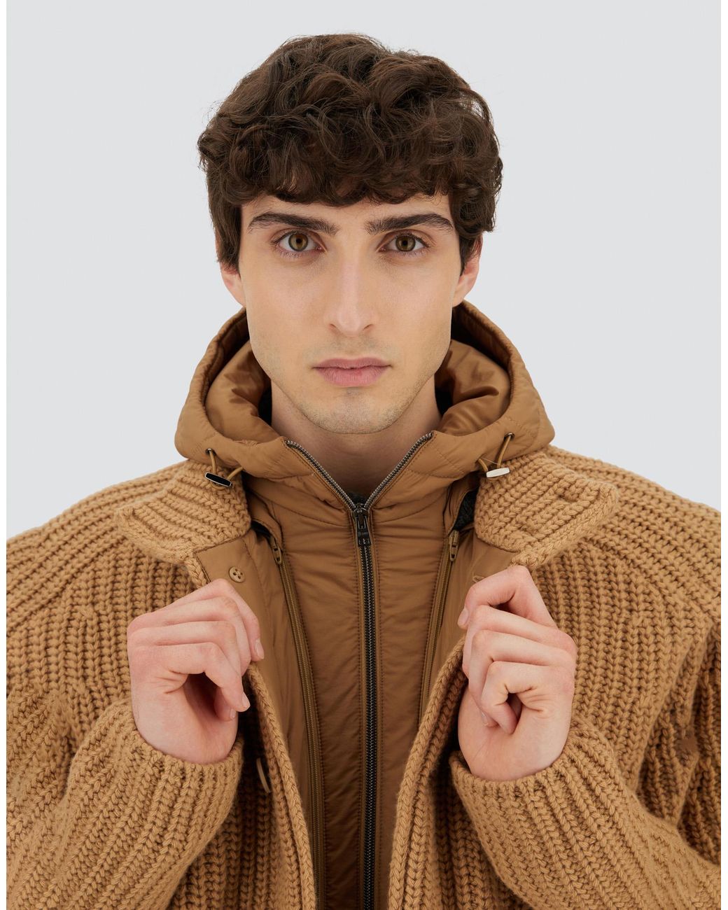 Herno Brown Cardigan for men