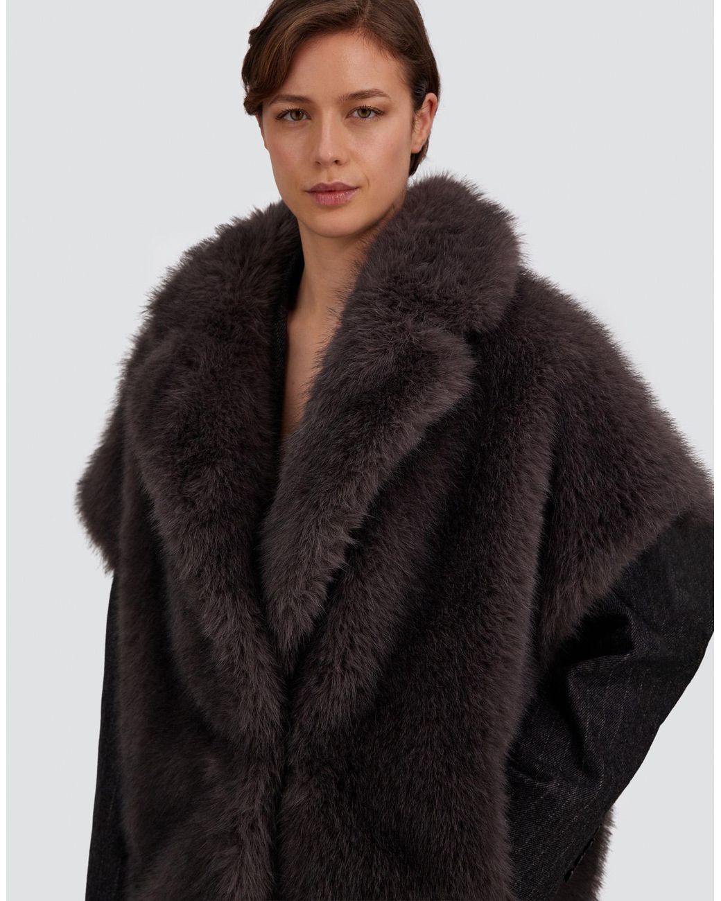 Herno Black Long-Pile Fur-Touch Vest