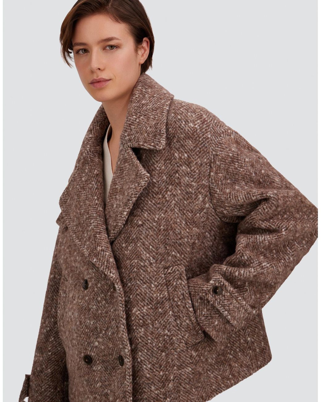 Herno Brown Baby Alpaca And Wool-Blend Peacoat