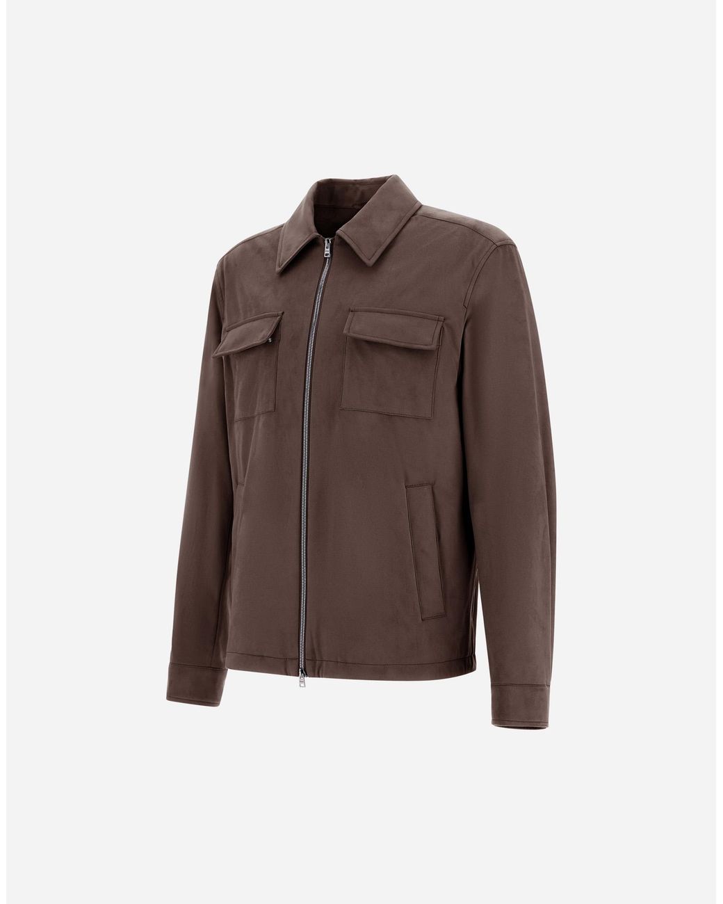 Herno Brown Resort Overshirt for men