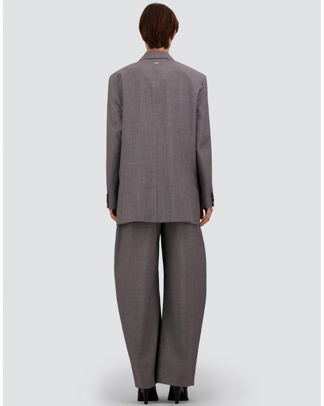 Herno Gray Wool Canvas Trousers