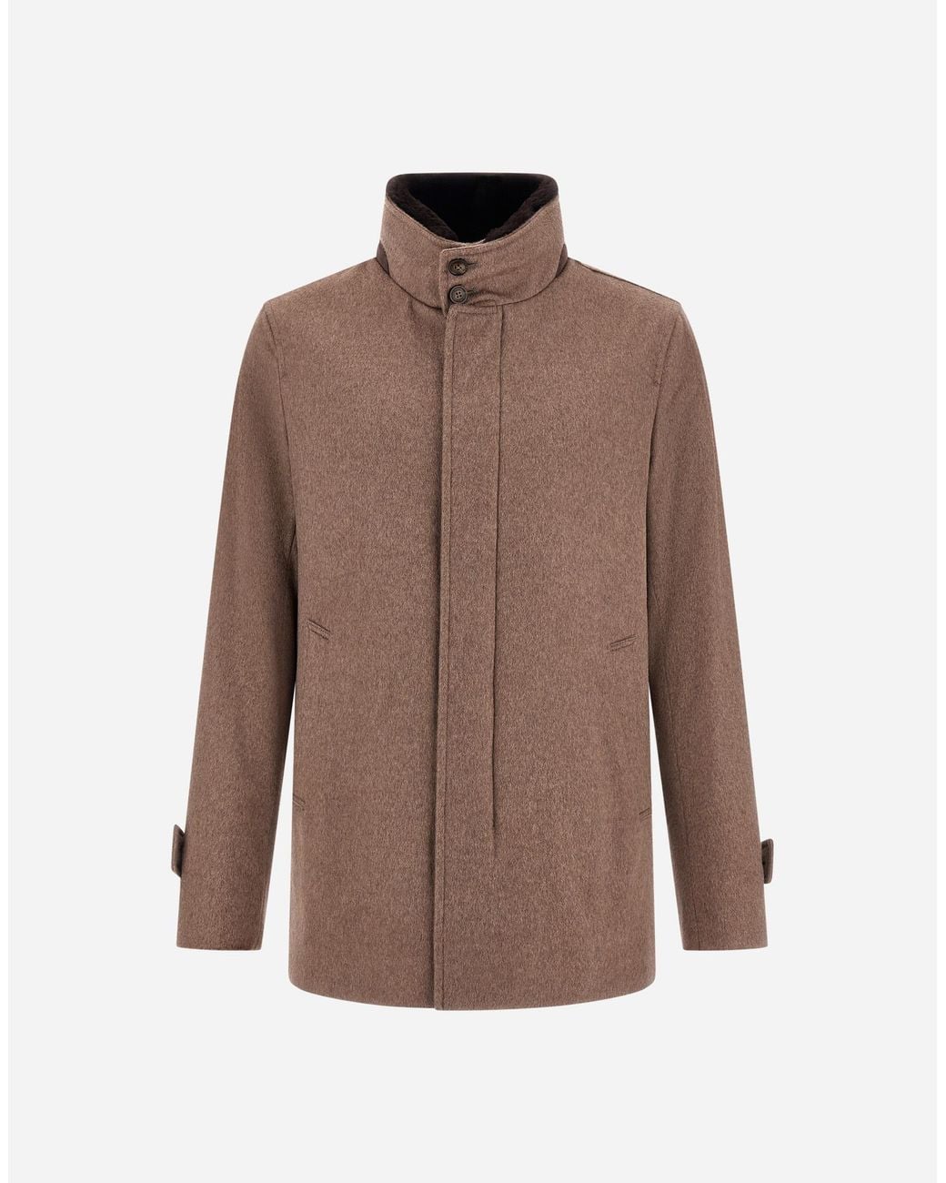 Herno Brown Short Coat for men