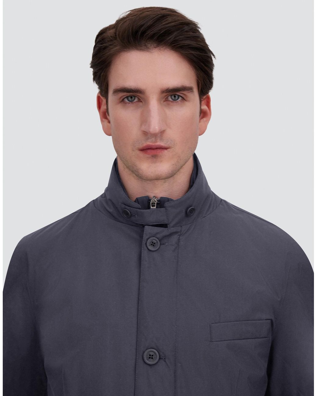 Herno Blue Blazer With Bib for men