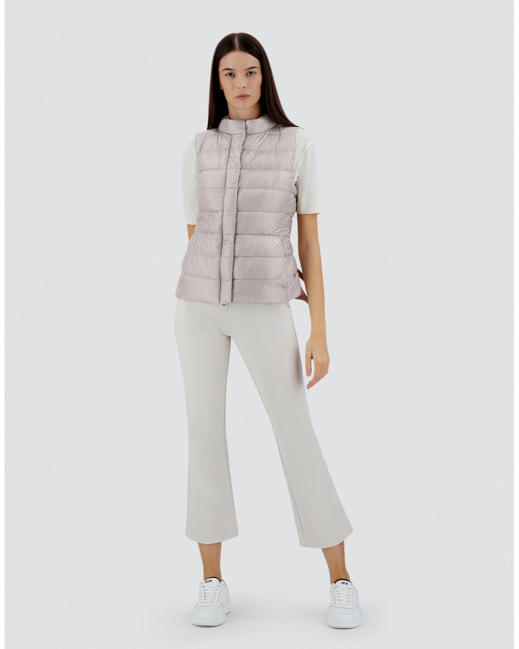Herno Gray Piumino Gilet Iconico Giulia Hd