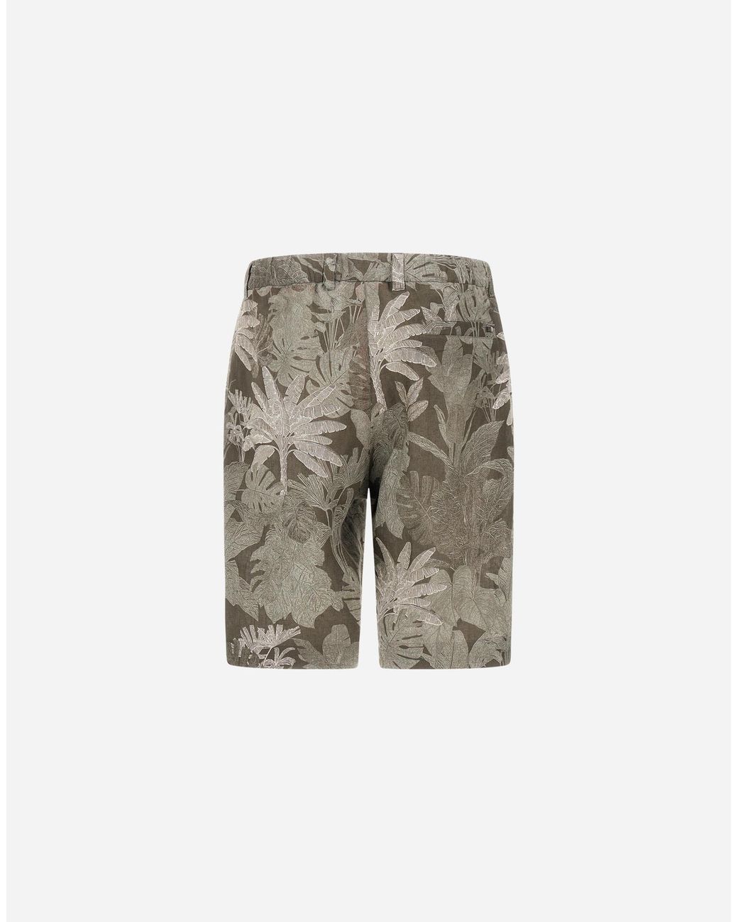 Herno Gray Cargo Shorts for men