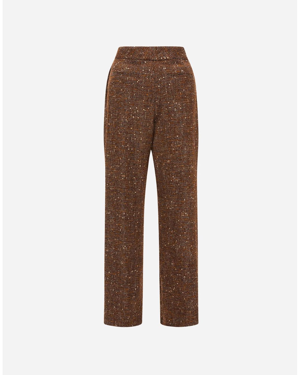 Herno Brown Baby Alpaca And Wool Trousers
