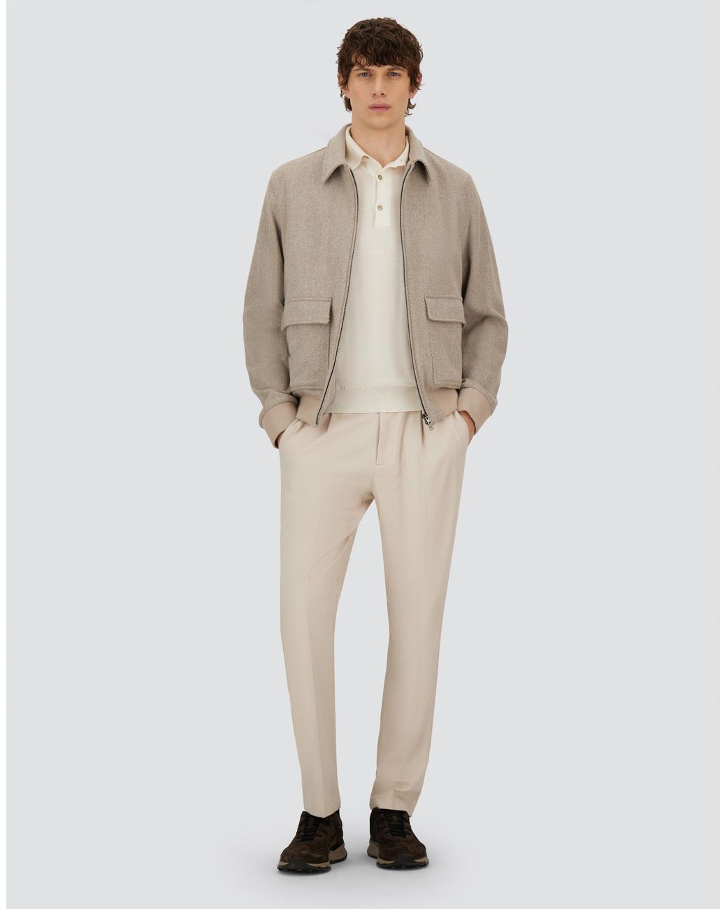 Herno White Resort Trousers for men