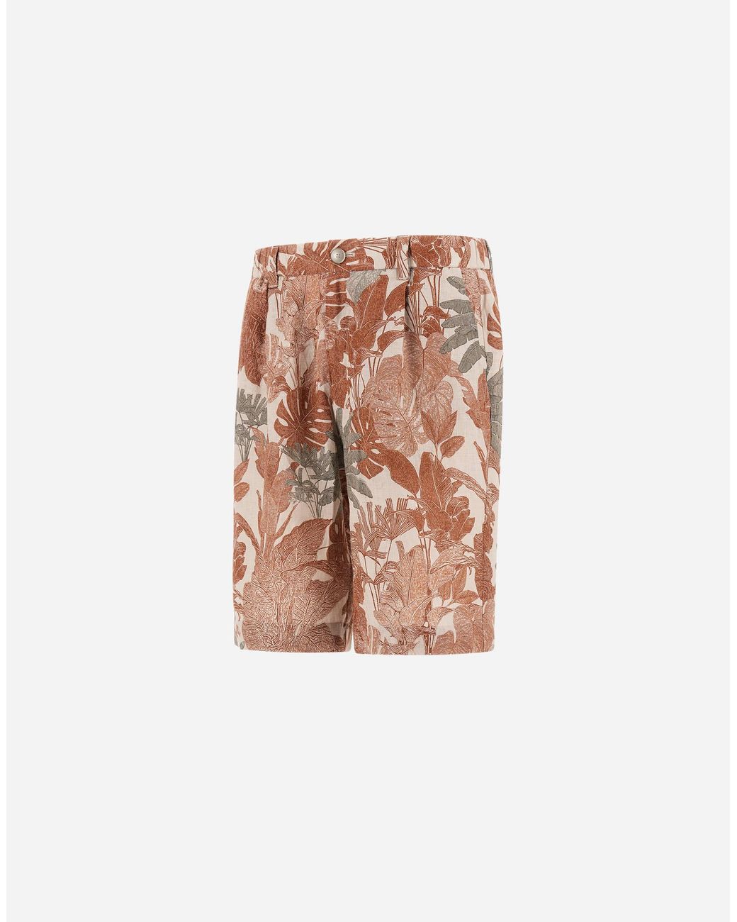 Herno White Cargo Shorts for men