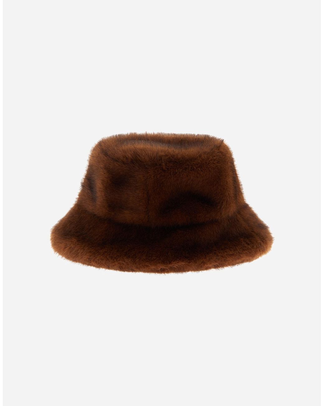 Herno Brown Mink-Effect Fur-Touch Hat