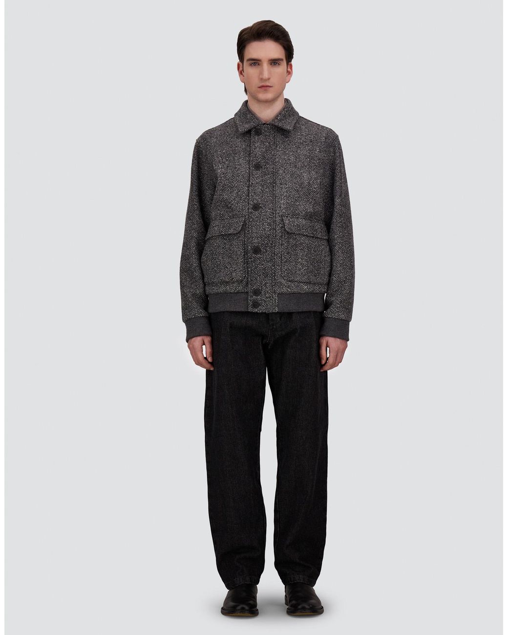 Herno Gray Bomber Jacket for men