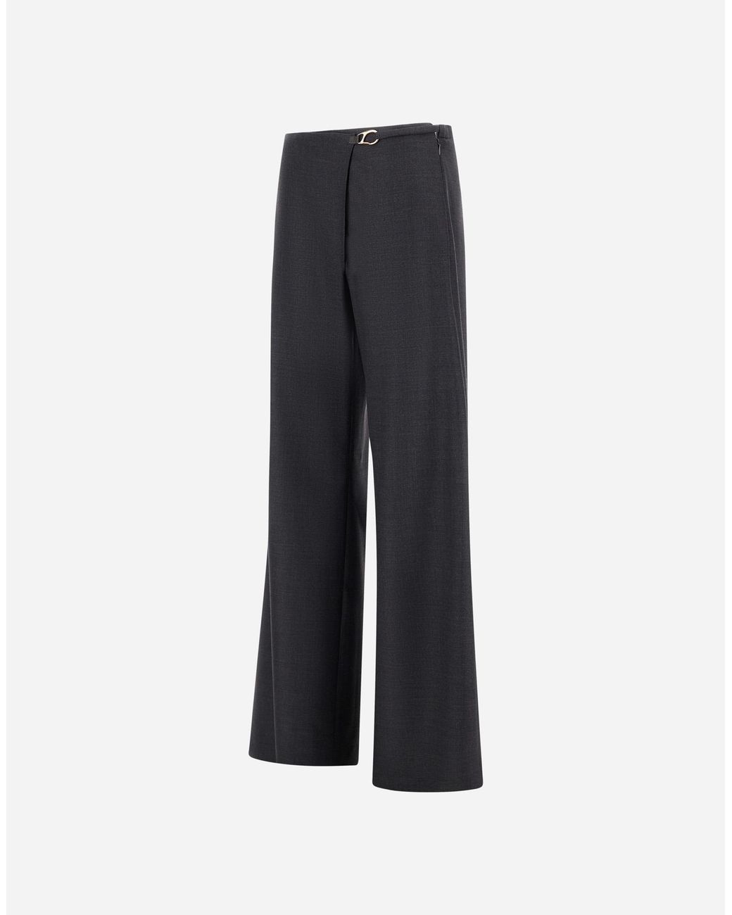 Herno Blue Wool Gabardine Trousers