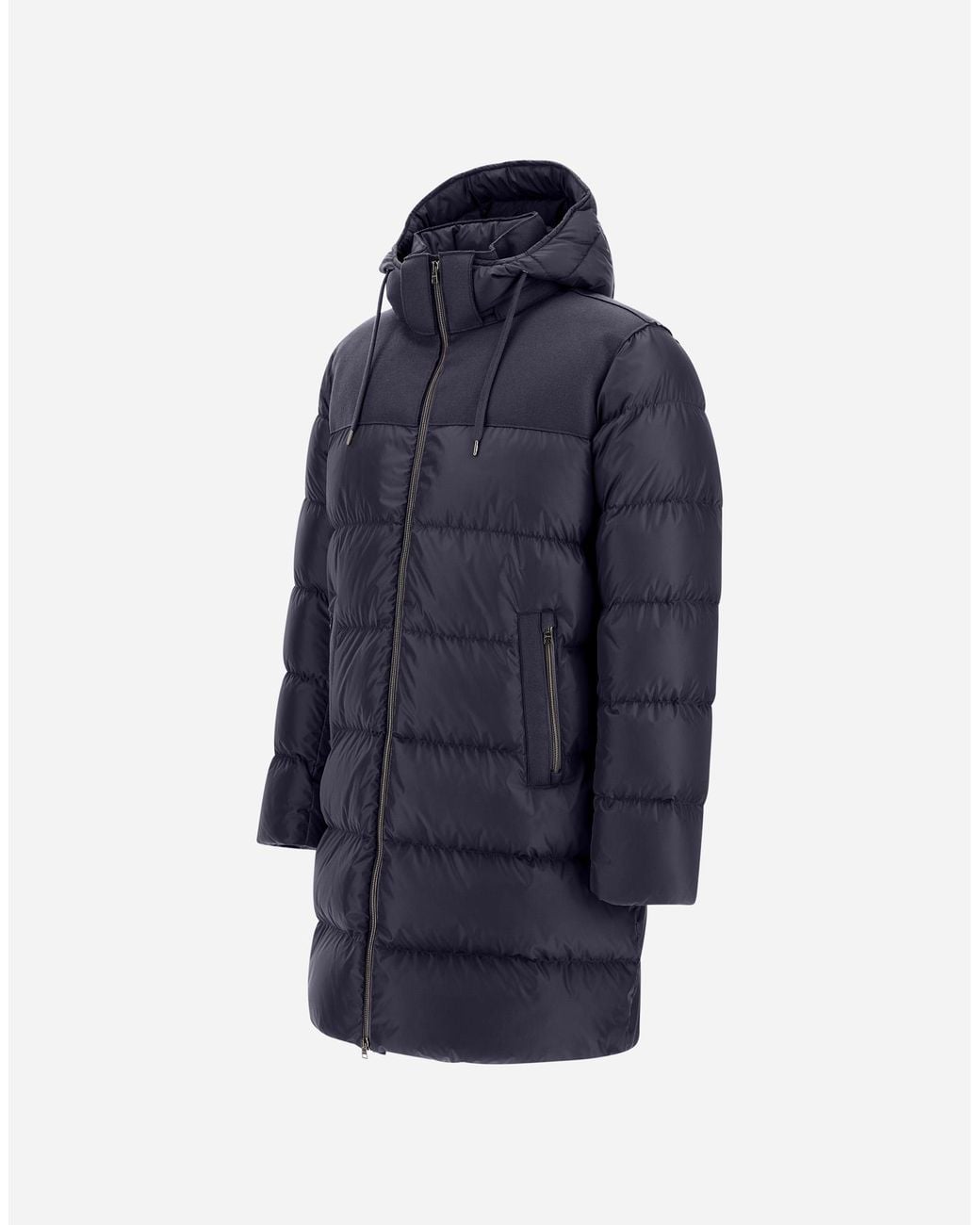 Herno Blue Long Jacket for men
