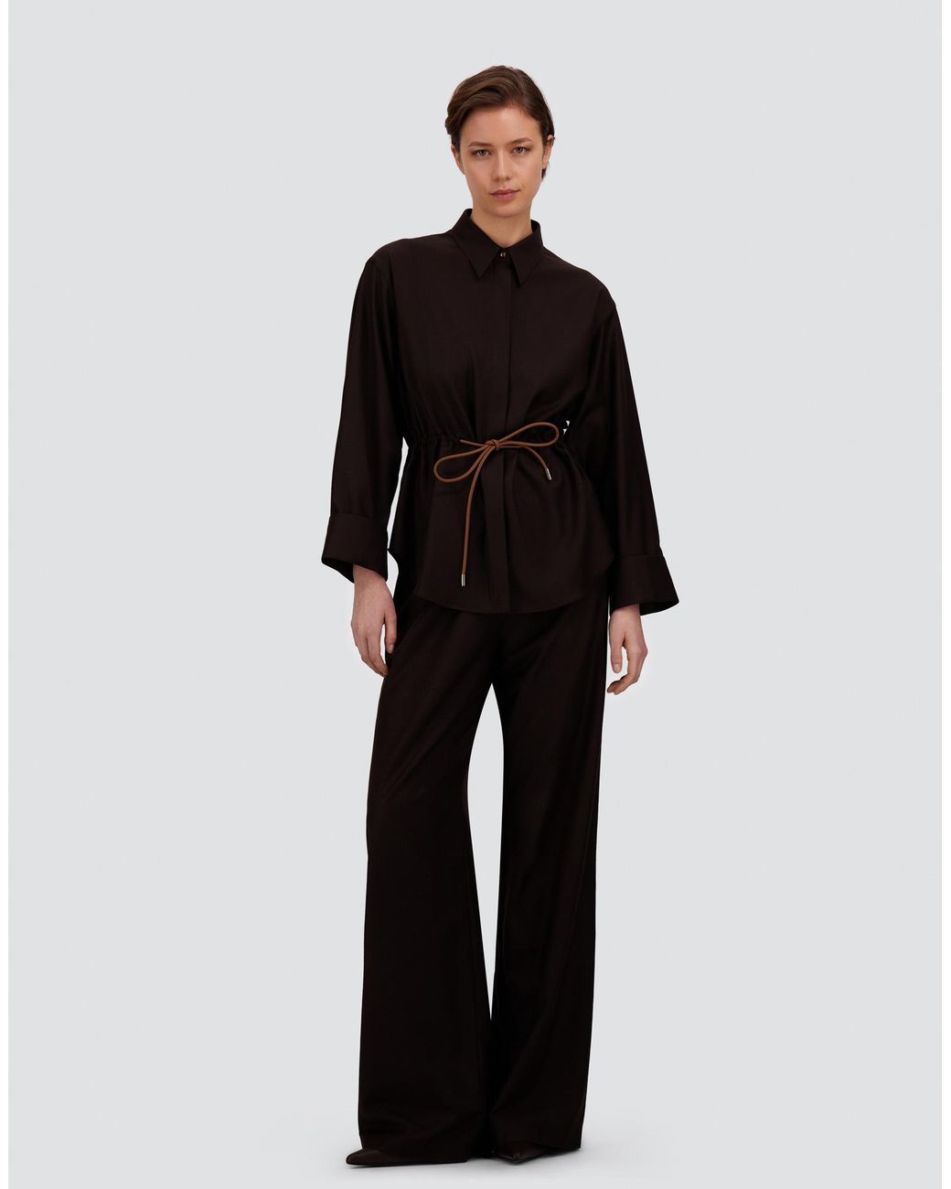 Herno Black Wool And Silk Shirt
