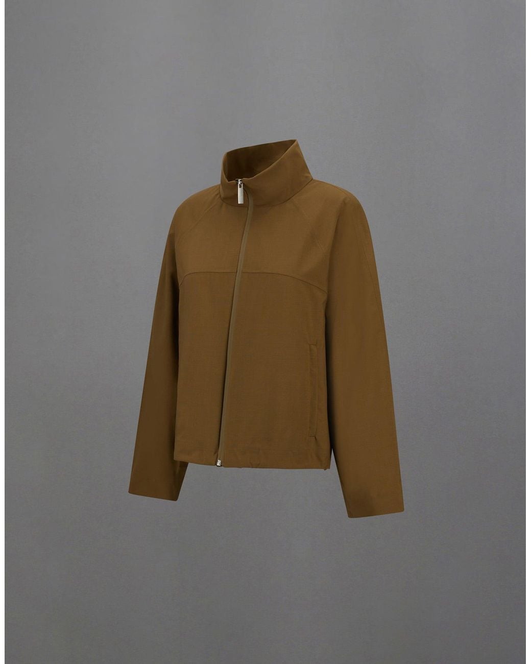Herno Green Laminar Jacket With High Collar