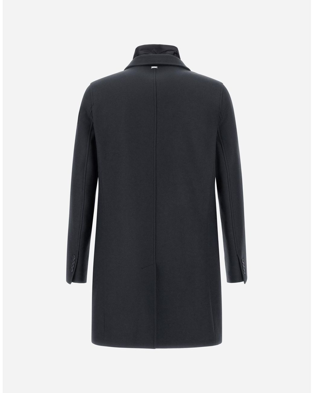 Herno Blue Ecowool And Nylon Ultralight Coat for men