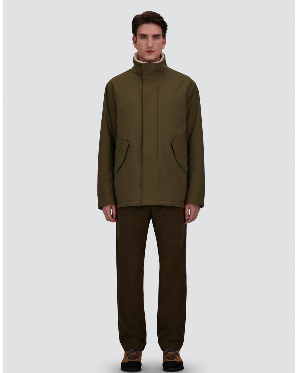 Herno Green Short Coat for men