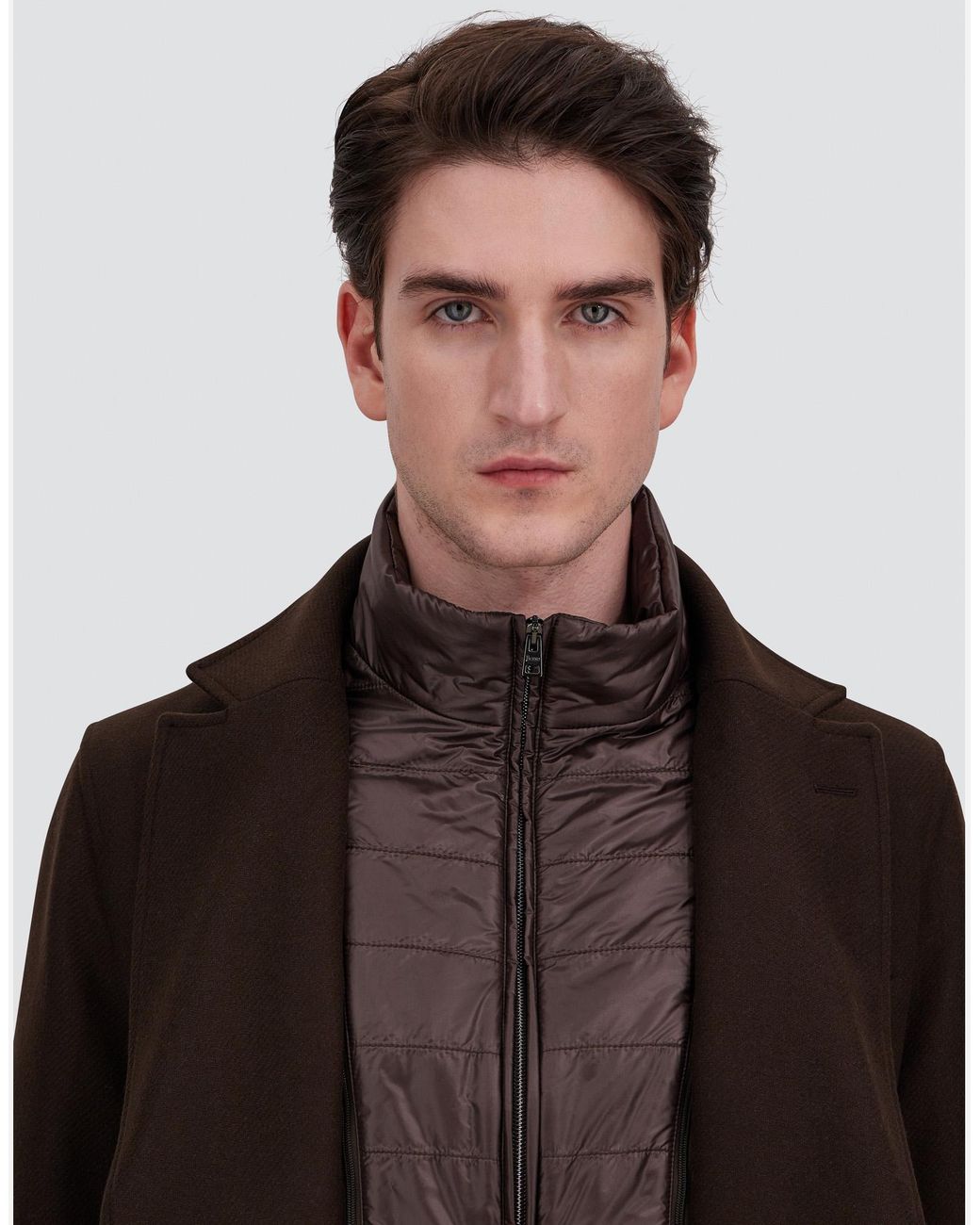 Herno Black Ecowool And Nylon Ultralight Coat for men