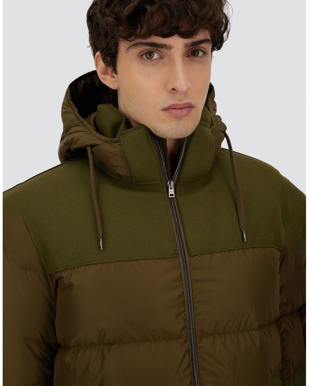 Herno Green Long Jacket for men