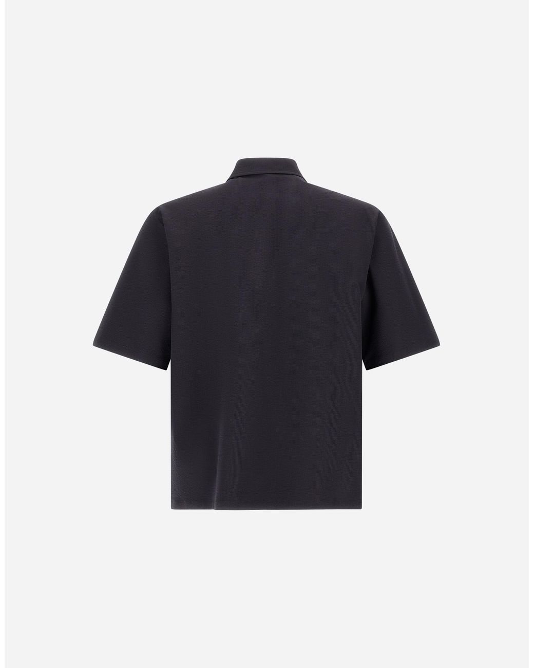 Herno Blue Seer-Crease Shirt for men