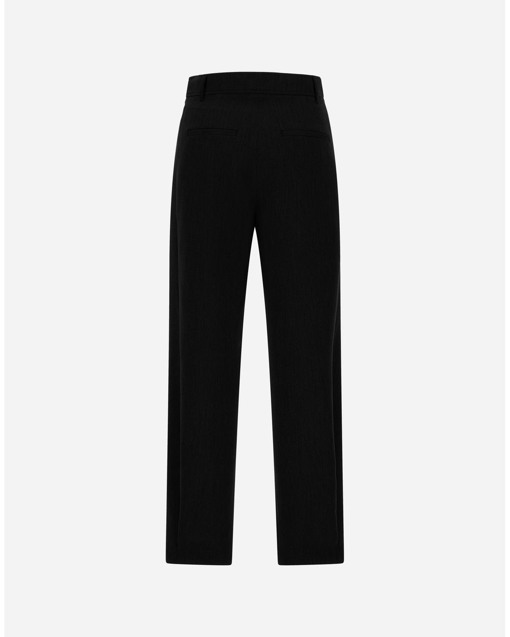 Herno Black Fluid Twill Trousers