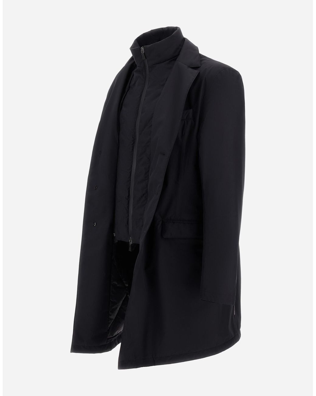 Herno Blue 2-Layer Gore-Tex Coat for men