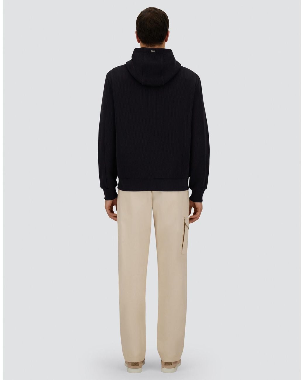 Herno Blue Resort Knit Effect Interlock And Travel Nylon Ponente Jacket for men