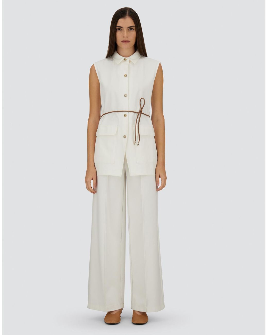Herno White Trousers