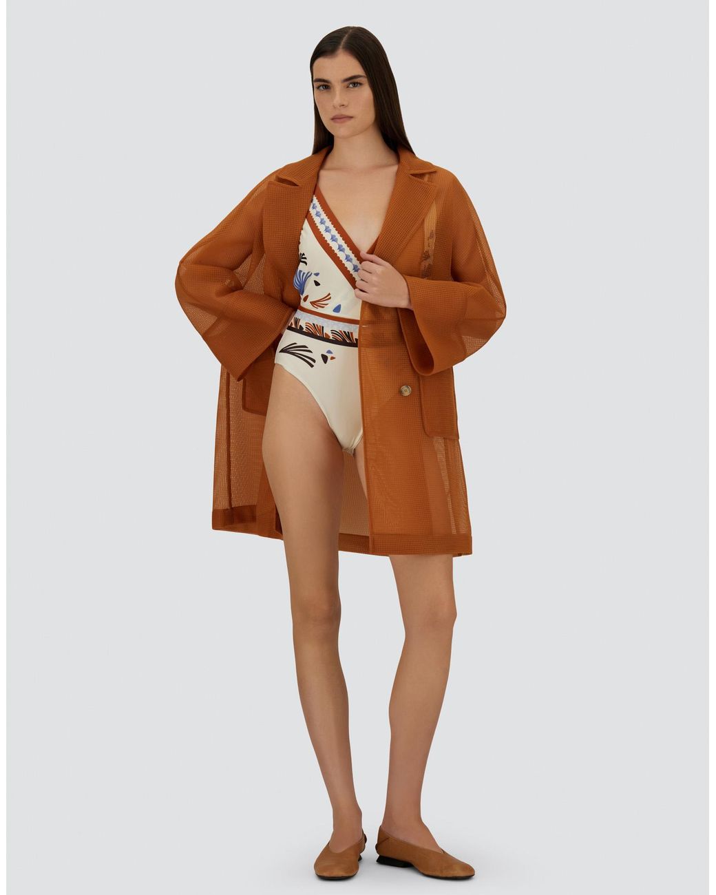 Herno White One-Piece Swimsuit