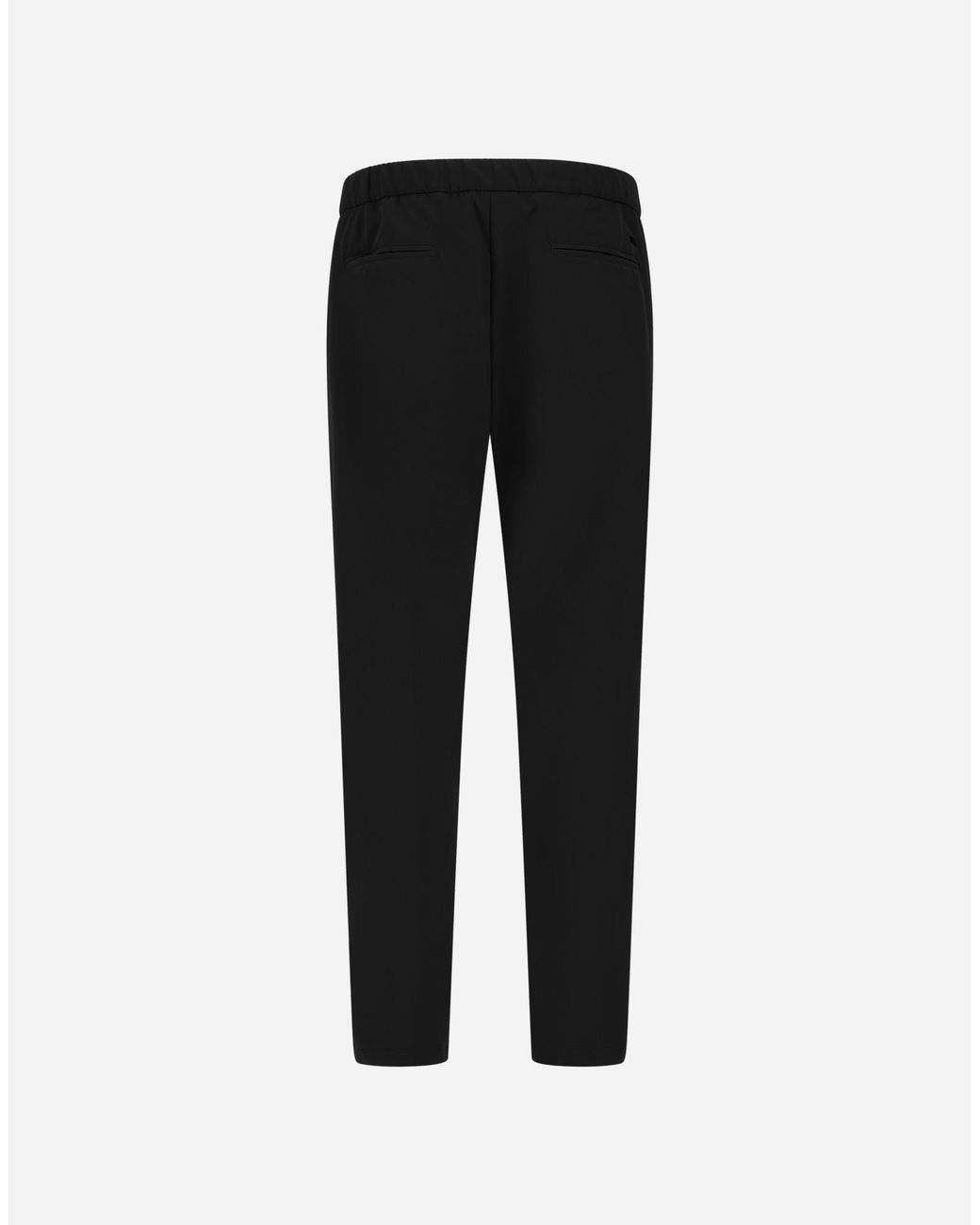 Herno Black Light Comfort Stretch Woven Trousers for men