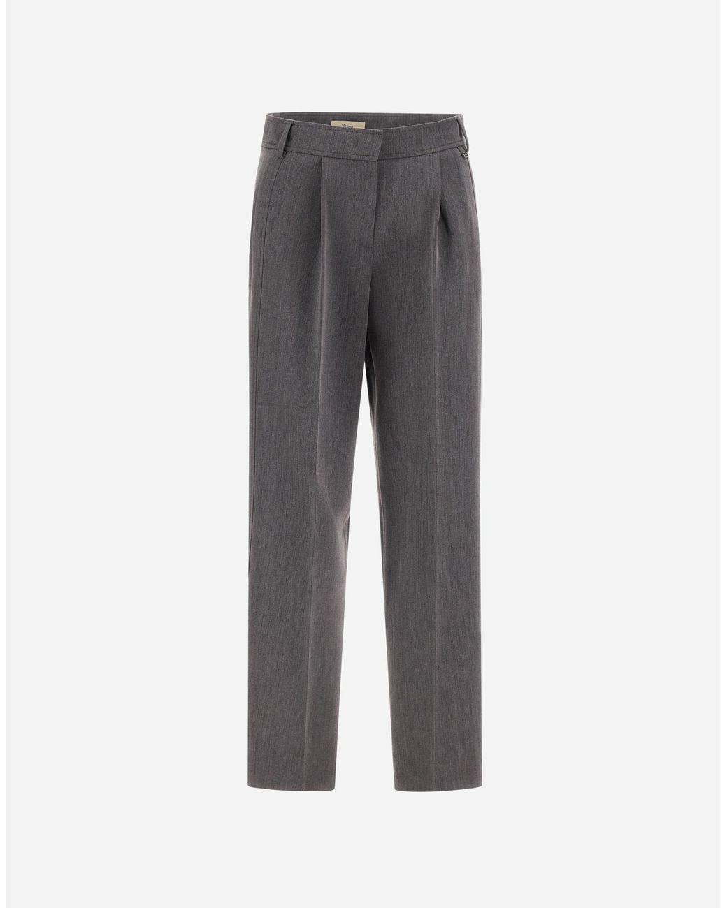 Herno Gray Fluid Twill Trousers