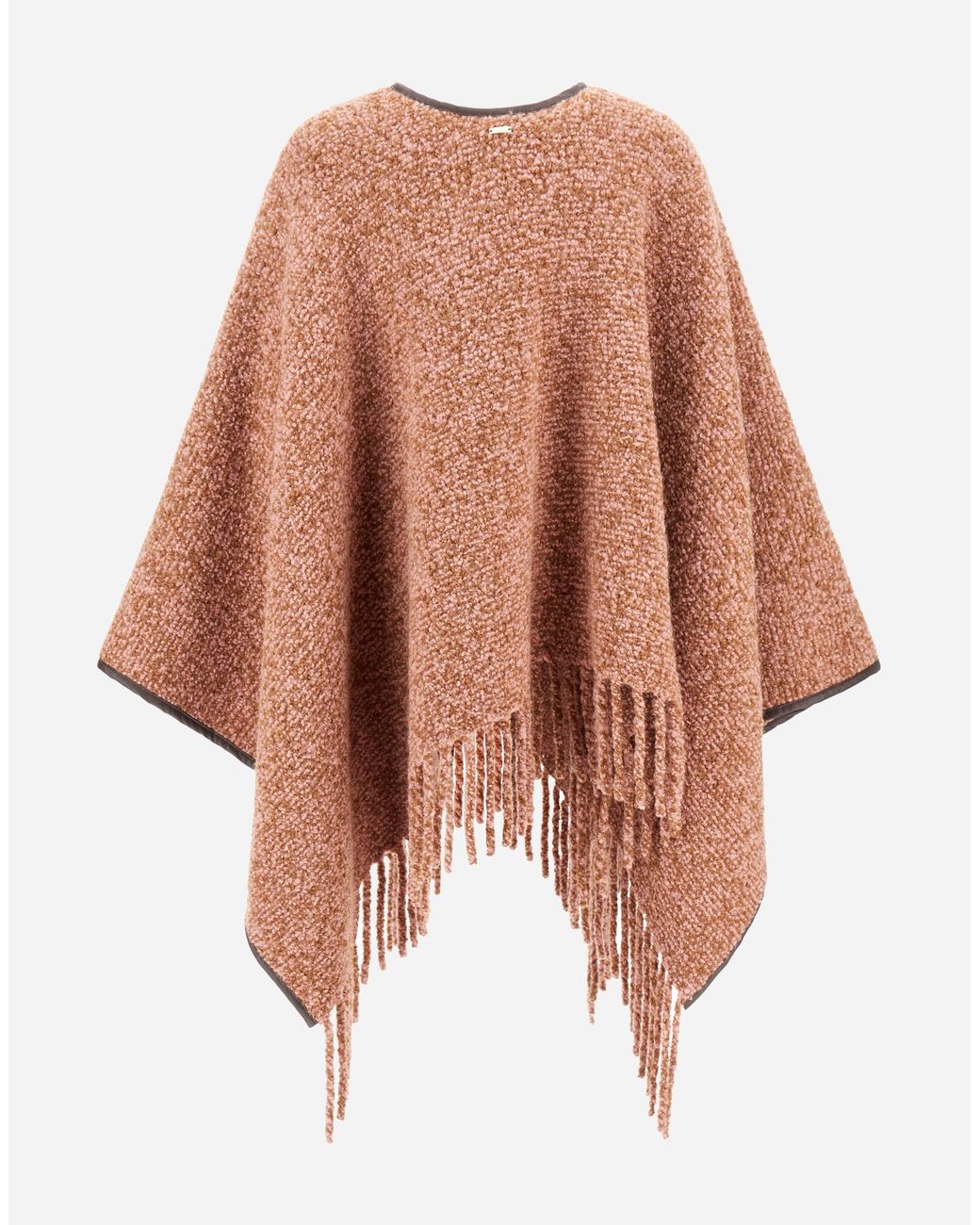 Herno Multicolor Alpaca And Wool Bouclé Poncho