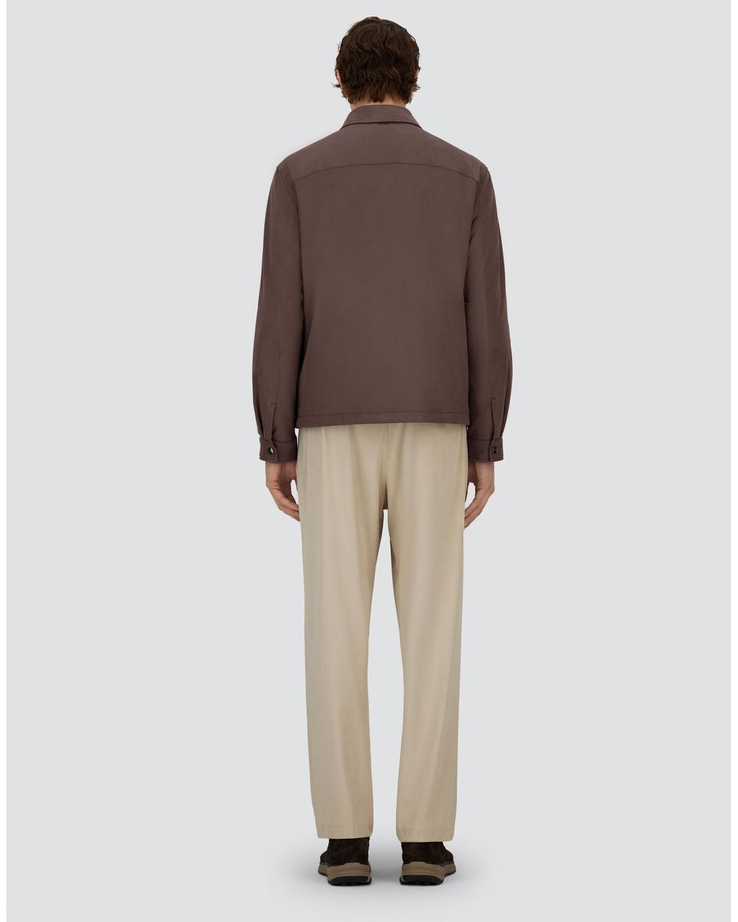 Herno Brown Resort Overshirt for men