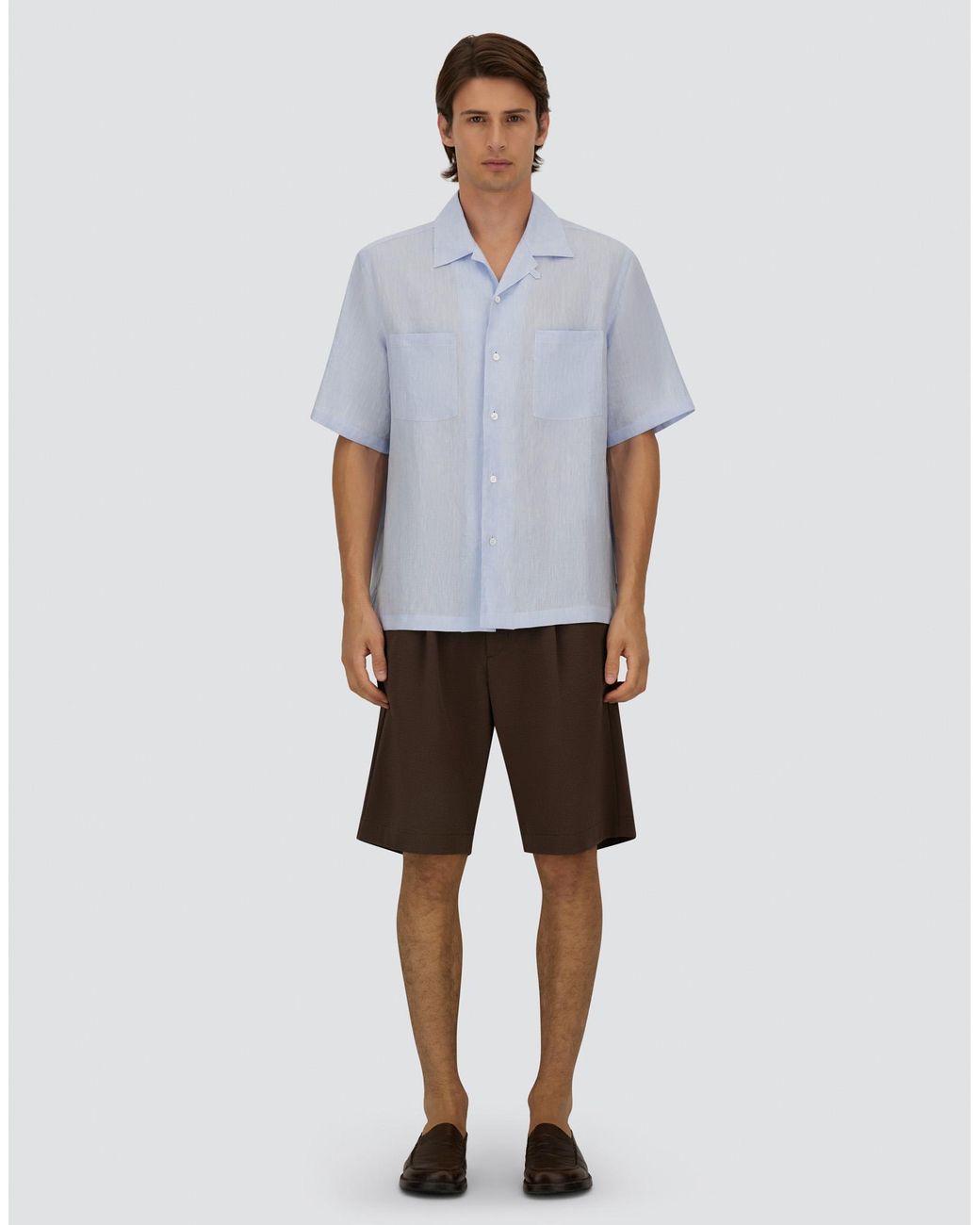 Herno Blue Short-Sleeved Shirt for men