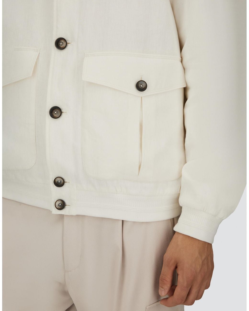 Herno White Bomber Jacket for men