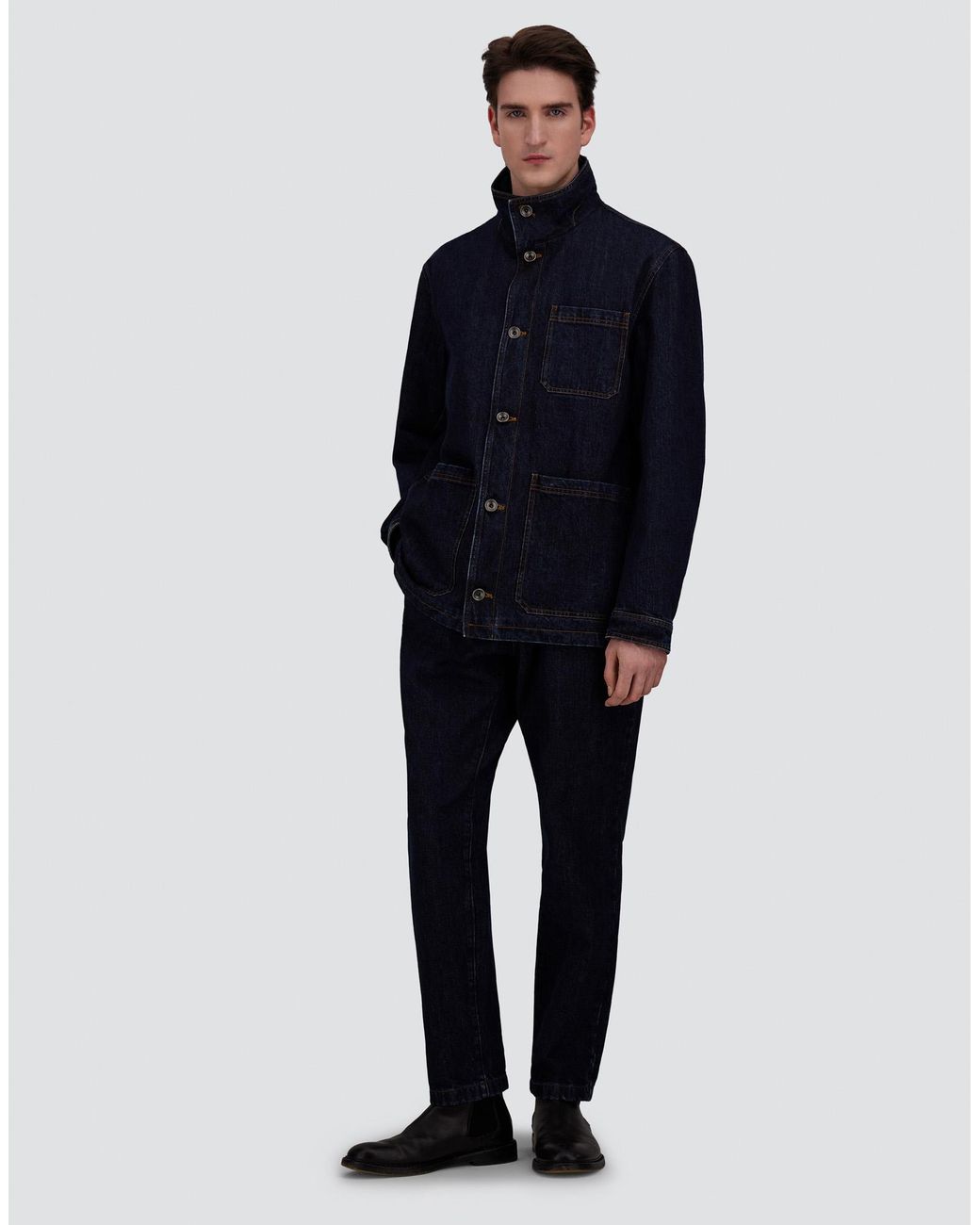Herno Blue Denim Jacket for men